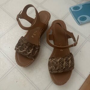 Woven Strap Brown Women's Sandals